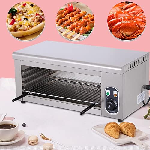 2000W Commercial Electric Cheese Melter Machine, Stainless Steel Electric Countertop Cheese Steaks Sandwiches Melter Grill, Anti-scald Handles, Adjustable Temperature Control
