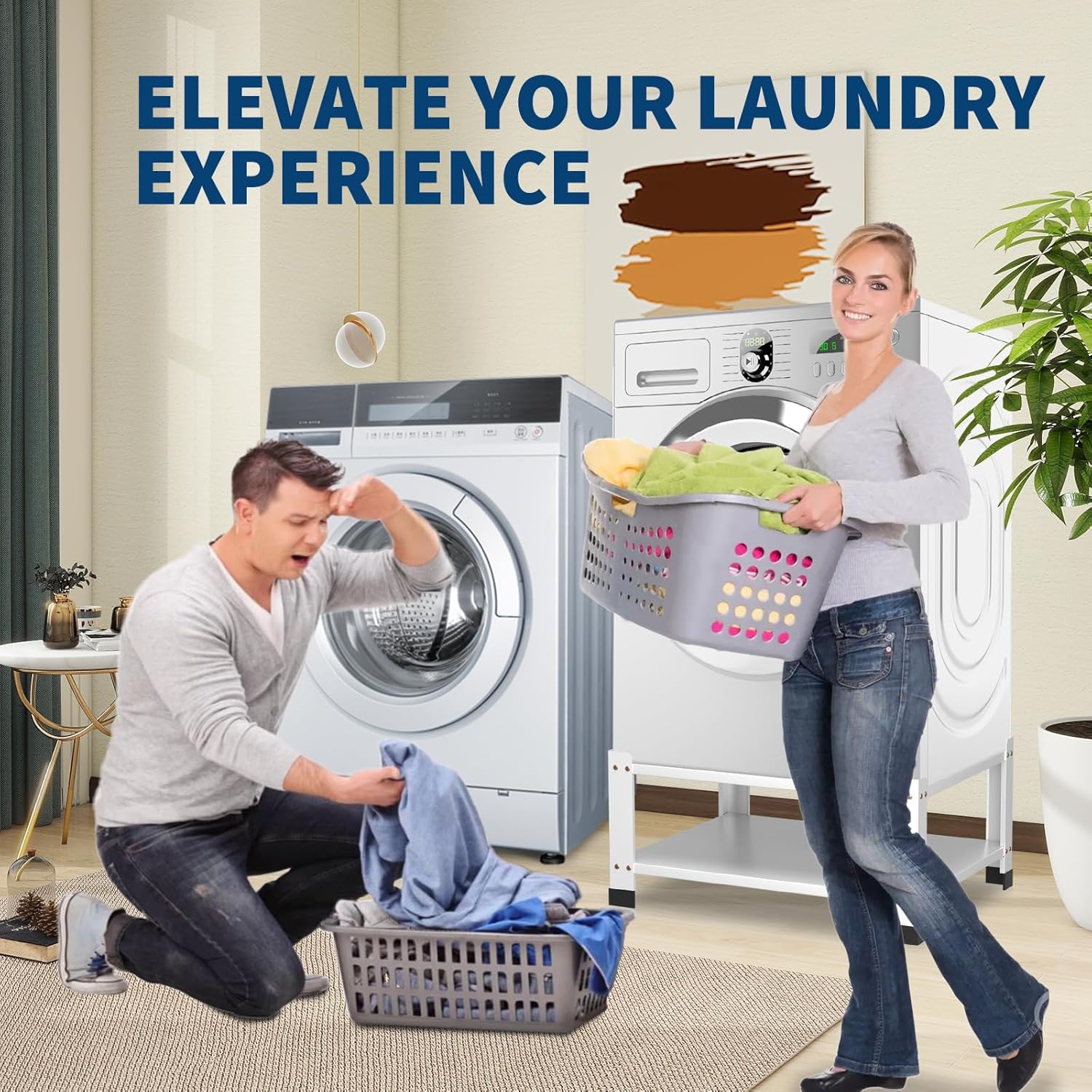 Laundry Pedestal for Washer and Dryer,28