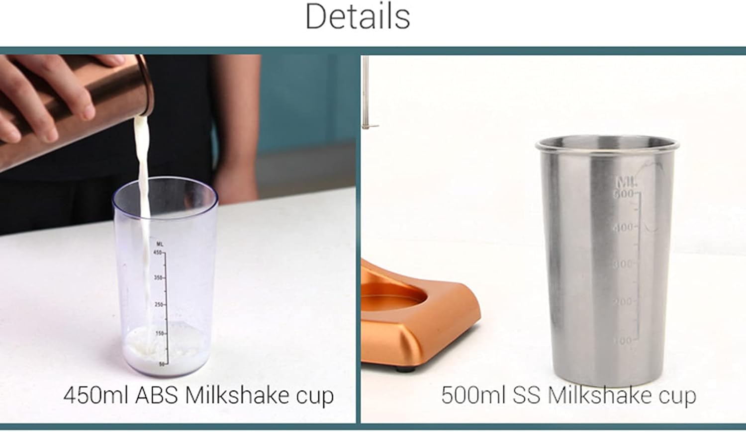 Milkshake Maker & Milk Frother for Restaurant, Adjustable Speed Electric Milkshake Maker and Drink Mixer, 16.91oz Capacity, Commercial Single Heads Drink Mixer Blender Machine, 110V