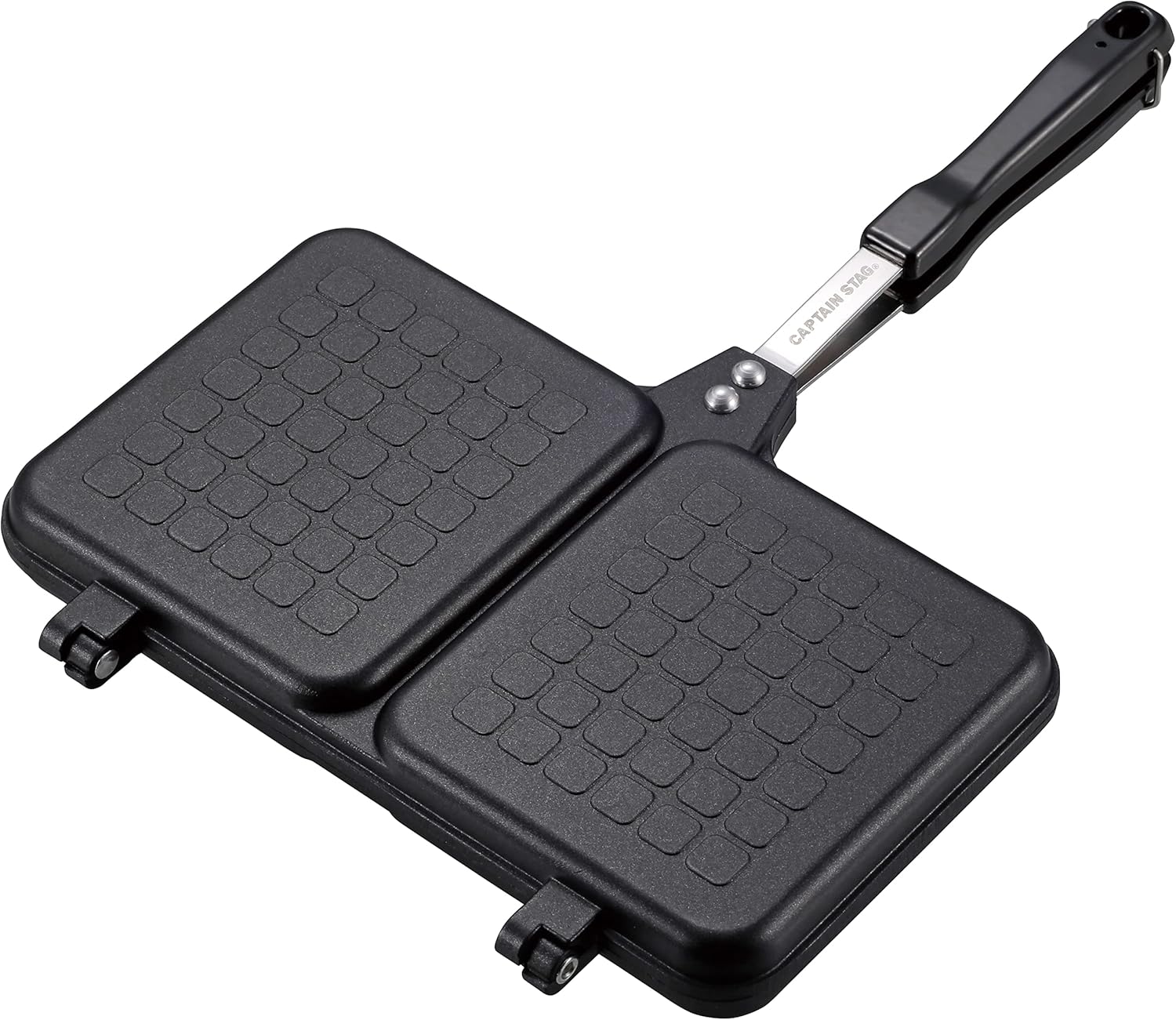 Captain Stag UG-3087 Hot Sand Maker, Hot Sand Toaster, Twin Sand Toaster, Flat Cast Aluminum, Fluorine Resin Treatment, Direct Fire