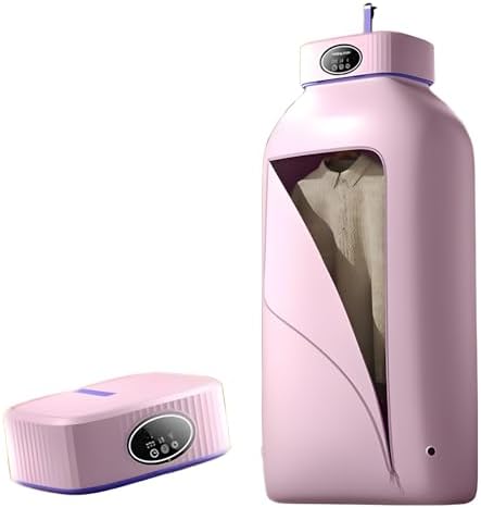 Portable Electric Clothes Dryer, Small Foldable 360° Circulation Drying Rack, Energy-Saving Hanging Dryer for Clothes, Compact Beige Design