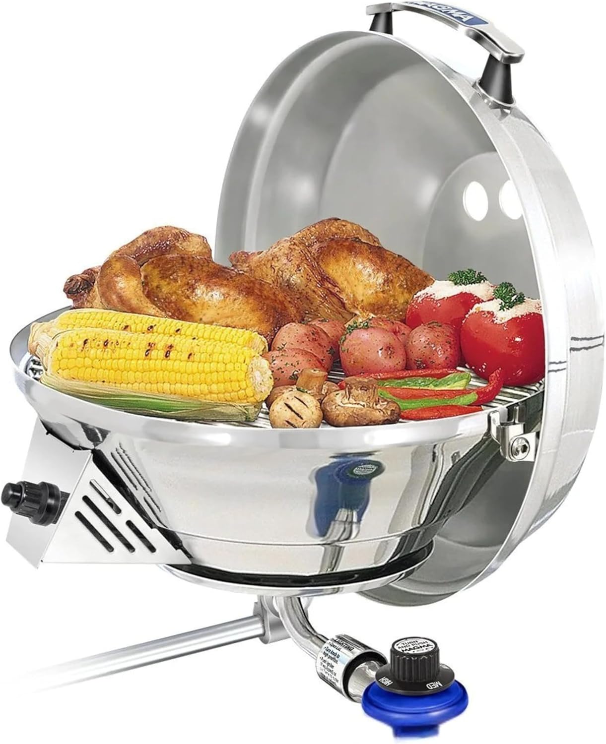 Magma Products, Marine Kettle 3, Combination Stove & Gas Grill, Propane Portable Oven
