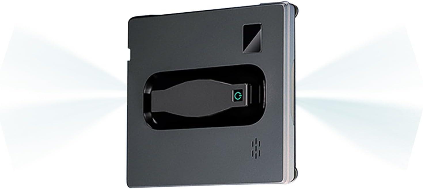 Smart Window Cleaning Robot, Automatic Window Cleaner Robot with 3000Pa Suction, Double-Sided Spray Nozzles, Remote Control and APP Control, Automatic Safety System for High-Rise Windows (Black)