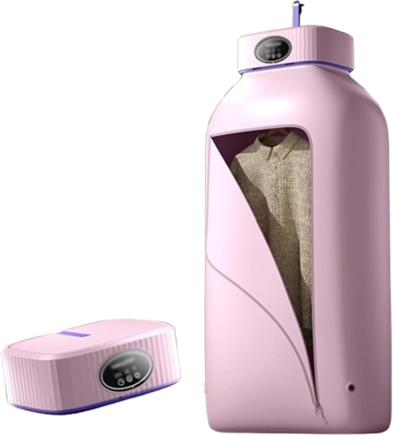 Hanging Garment Steamer Garment Hanger for Steaming Clothes Automatic Ironing Machine Collapsible Automatic clothes dryers(Pink)