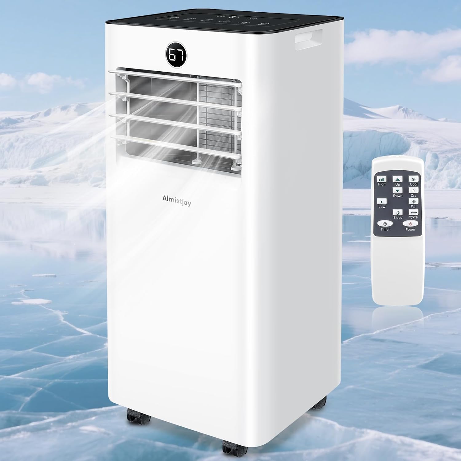 10000 BTU Portable Air Conditioners,4-In-1 Cooling/Fan/Sleep, AC Unit With Remote Control,Timer, Floor Air Conditioner Cools up to 500 Sq.Ft, Quiet AC for Bedroom Office