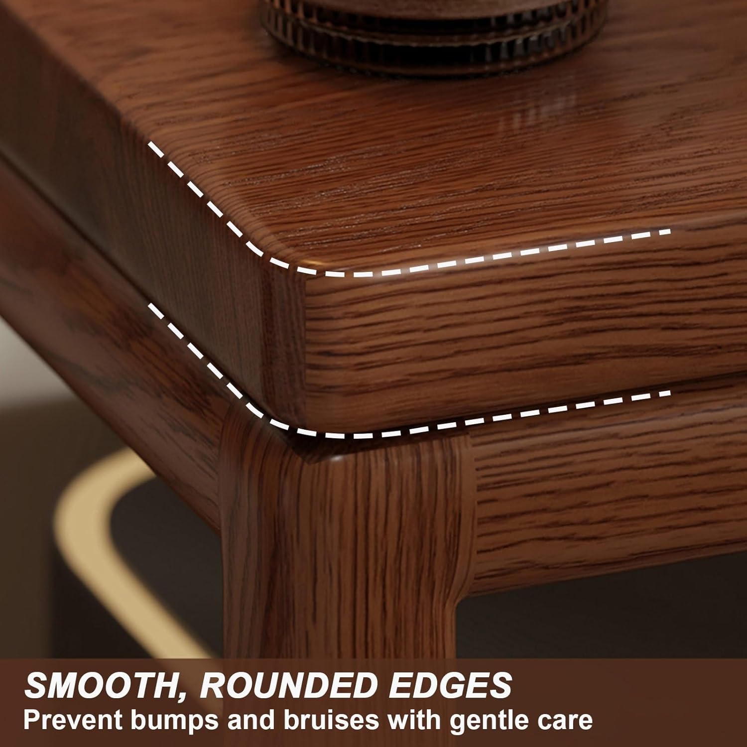 Robot Vacuum Storage Stand Portable Wood Side Table Mobile End Table Living Room Modern Side Table Storage Cabinet with Wheels for Living Room Kitchen Office Multi Scenario Use(Natural)