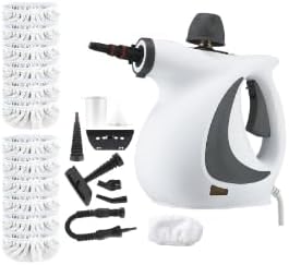 Steam Disinfection Cleaner,Powerful 1500W Steam,Handheld Multi-Purpose Steamer with 8 Accessories, Child Lock & Safety Cap for Home, Kitchen, Appliances (1 set + 12 fiber cloth)