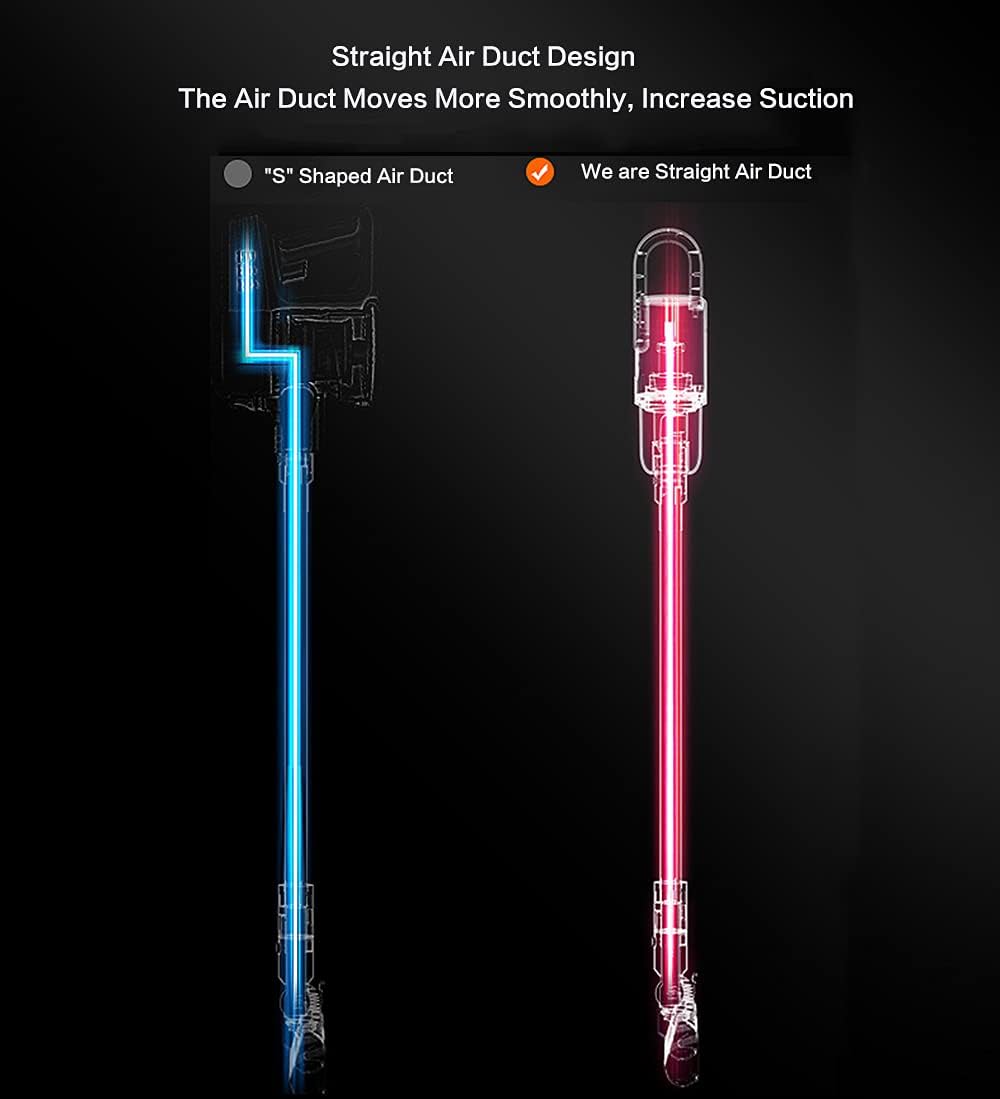 Cordless Wet Dry Vacuum Cleaner and Mop All in One, Mop and Vacuum Cleaner in One, Lightweight Powerful Stick Vacuum Cleaner Rechargeable Upright Vacuum Cleaner for Home Hard Floor Pet Hairs (Black)