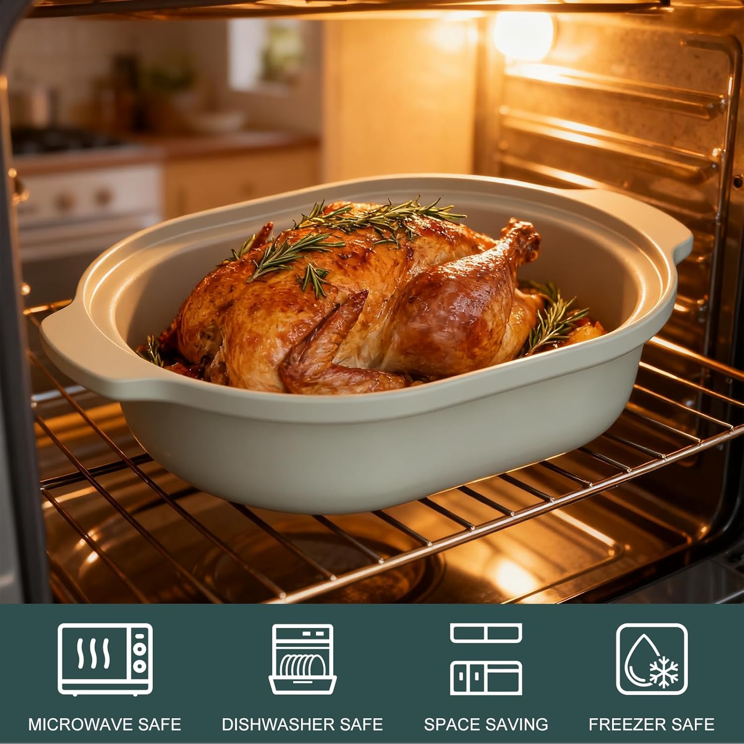 MAGNIFIQUE 4 Quart Programmable Casserole Slow Cooker, 8-in-1 Multi Cooker with Removable Non-Toxic Stoneware Crock, Claypot Slow Cooker, Rice-cooking, Nonstick, Oven Safe Pot to 450°F, Olive