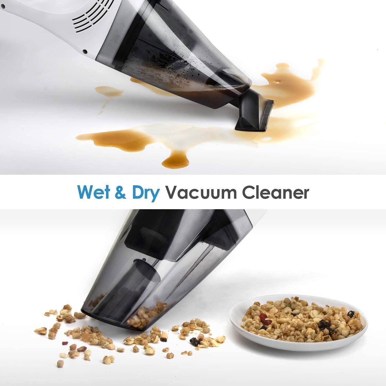 Handheld Vacuum Cordless, Mini Vacuum Cleaner, Portable Home & Car Vacuum, Very Suitable for Home and Car Cleaning, White