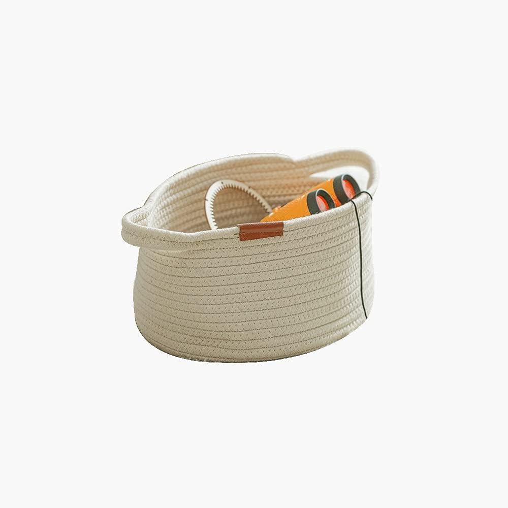 INLIMA Appliance Shelf for Kitchen Desktop Storage Box, Woven, Simple Home Furnishing, Small Sundries Basket, Cosmetic Storage Basket, Dirty Clothes Basket，size：20 * 15 * 8cm (Size : X-Large)