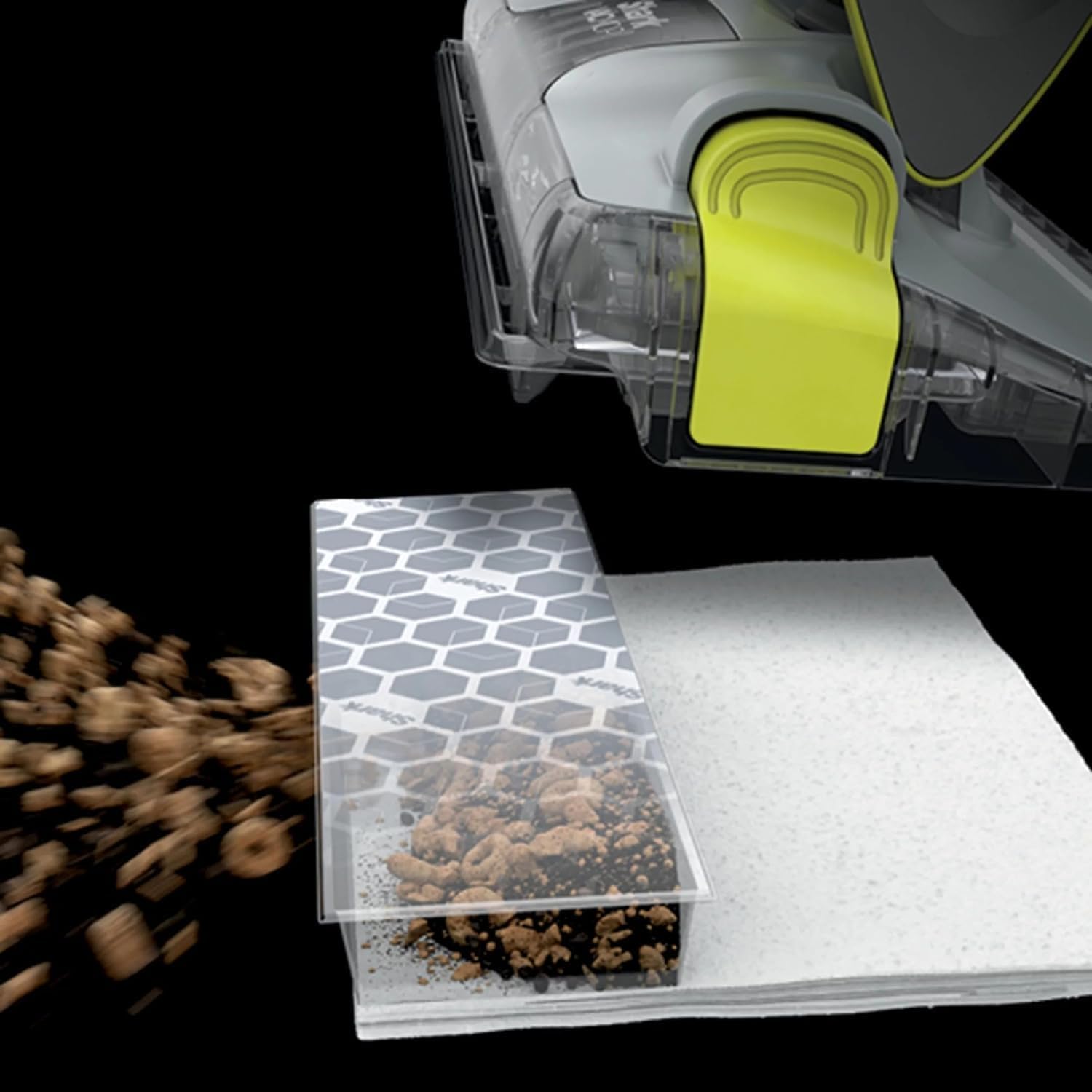 SHARK VM200 VACMOP (Renewed) Cordless Multi Surface Hard Floor Tile Wood Lightweight Floor Cleaner Vacuum Mop with (2) Disposable Pad, (1) Cleaning Solution Included, Light Gray/Green