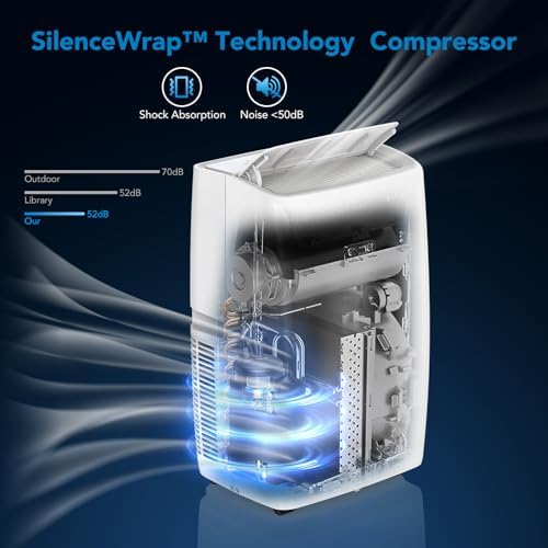 Acekool Portable Air Conditioner, 14,000Btus AC Unit 3-in-1 Portable Air Conditioner w/Dehumidifier & Fan Modes Remote Control for Home up to 450-750 sq. ft. Complete Window Mount Exhaust Kit