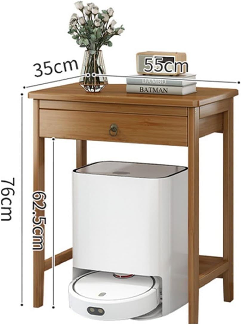 Storage Rack for Robotic Vacuum Cleaners, Household Mopping Robot Rack, Living Room Fish Tank Rack Water Dispenser Rack with Storage Cabinet(Height 80cm/31.49in)