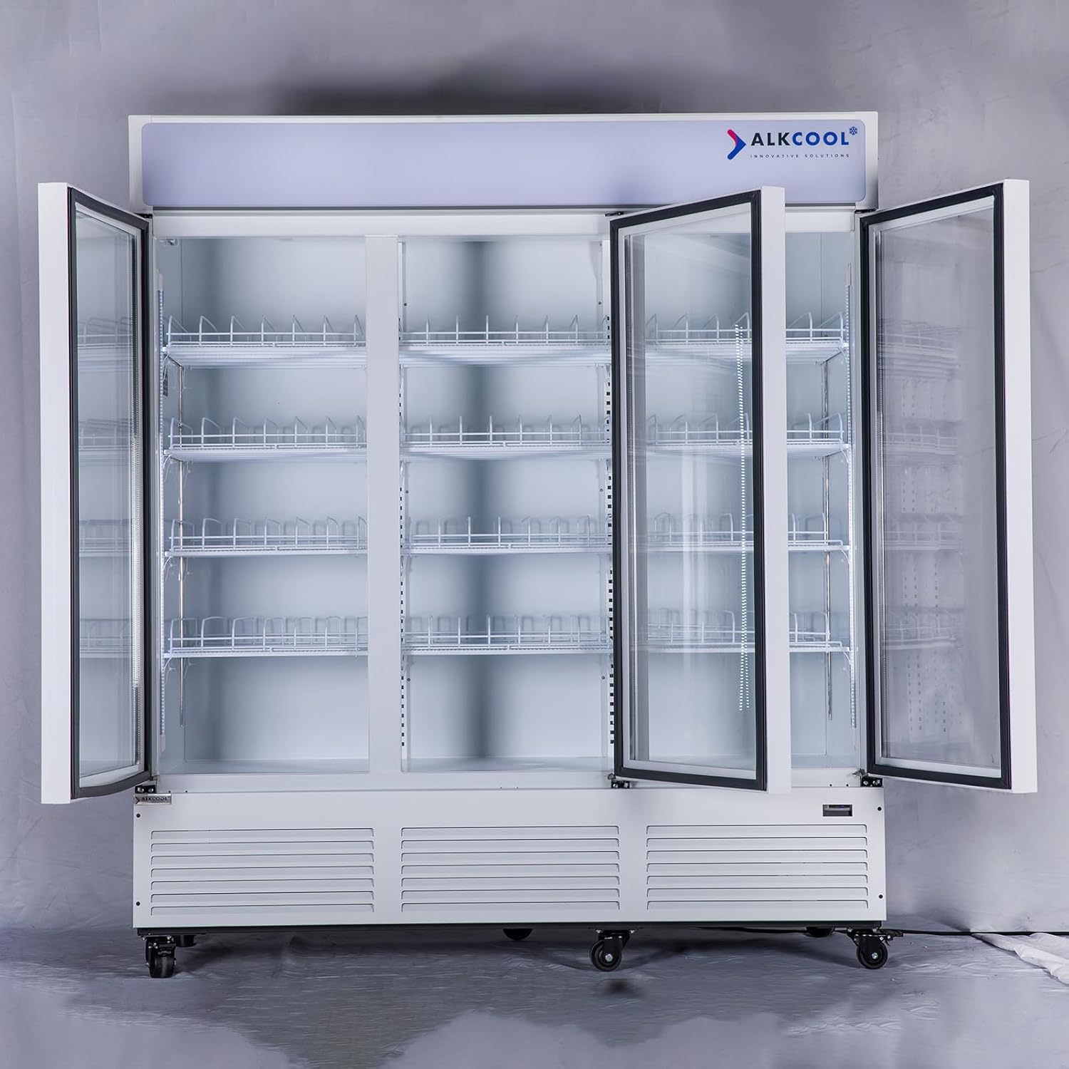 Commercial Beverage Refrigerator Display Fridge, Three Glass Door Upright Merchandiser Drink Cooler with LED Light Adjustable Shelves,ETL Approval,63.5 Cu Ft