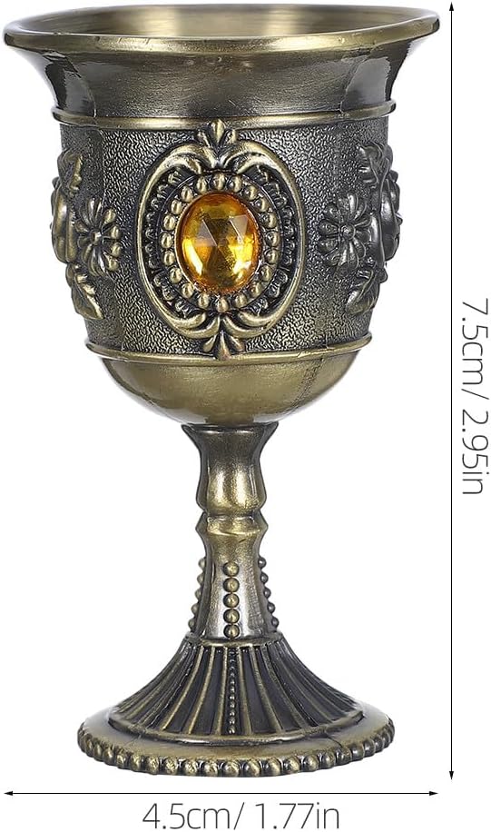Retro Metal Wine Goblet Household Liquor Cup Vintage Multi-function Wine Cup Compact and Smooth
