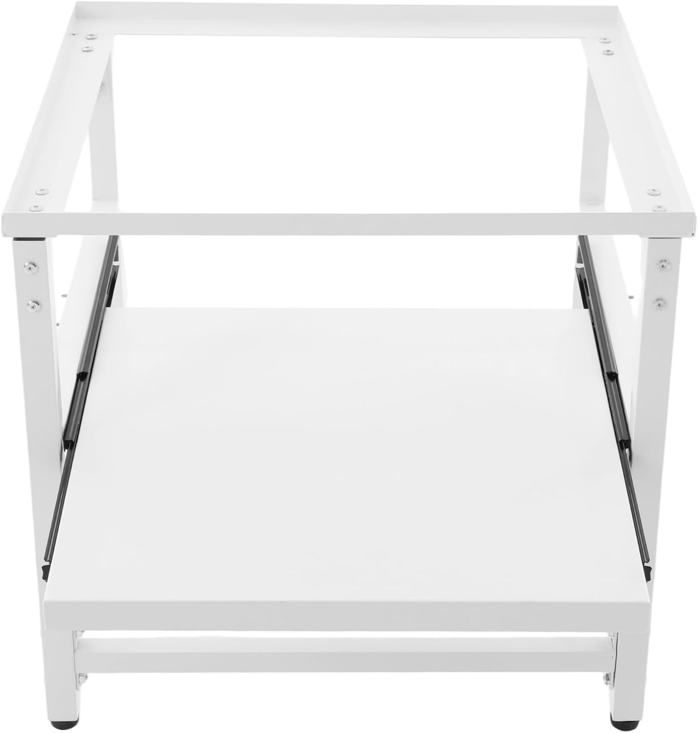 Washing Machine and Dryer Stand Platform Universal Fit 330lbs Capacity 20.5 inches Height Washing Machine Base with Pull-Out Shelf Washer and Dryer Pedestals for Laundry Rooms-White