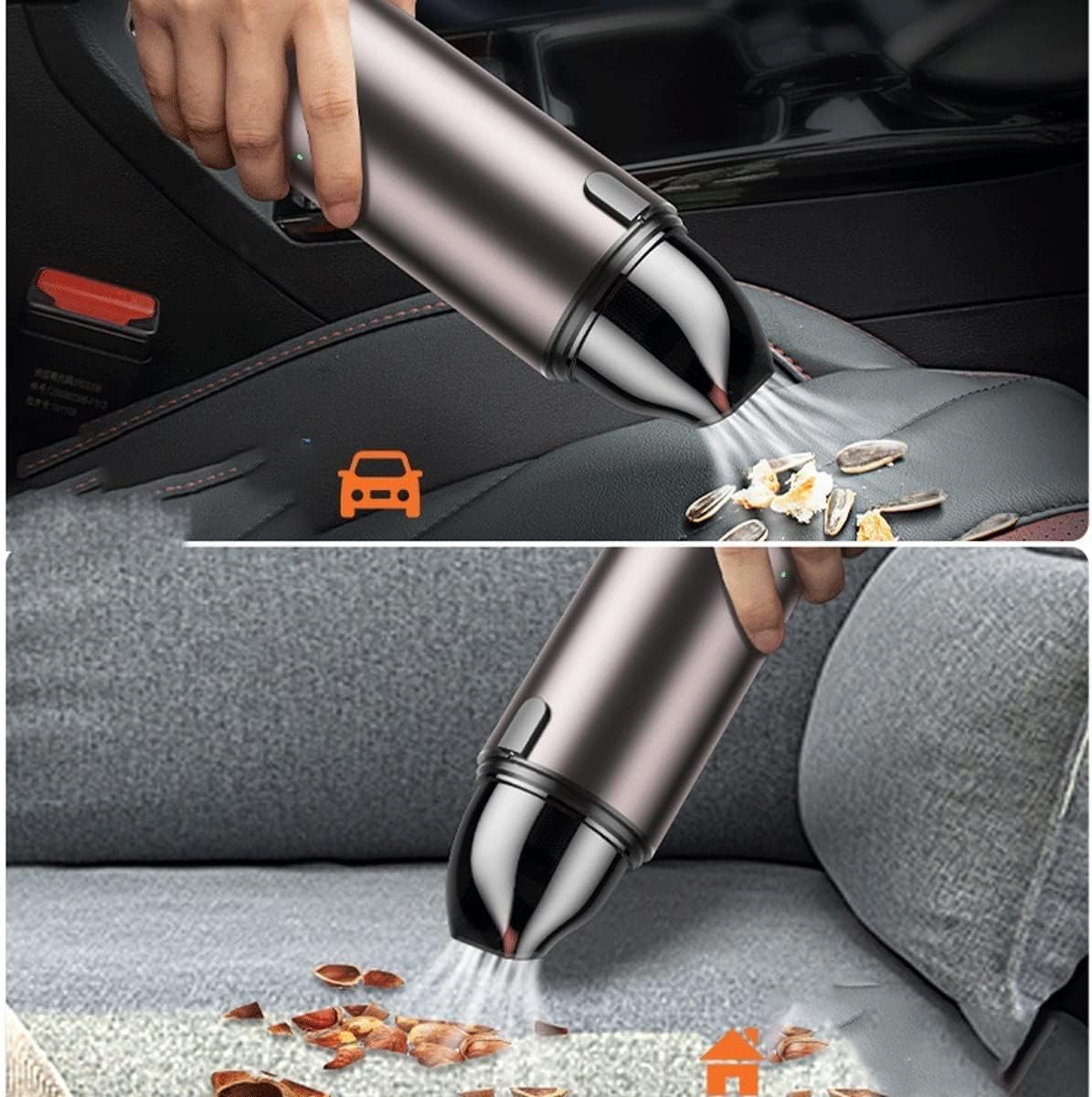 Handheld Vacuum Cordless, Rechargeable Car Vacuum Cleaner, Mini Hand Vacuum with 5000 Pa Powerful Suction, Portable Hand Held Vacuum for Car Pet Hair Hardwood Floor Home