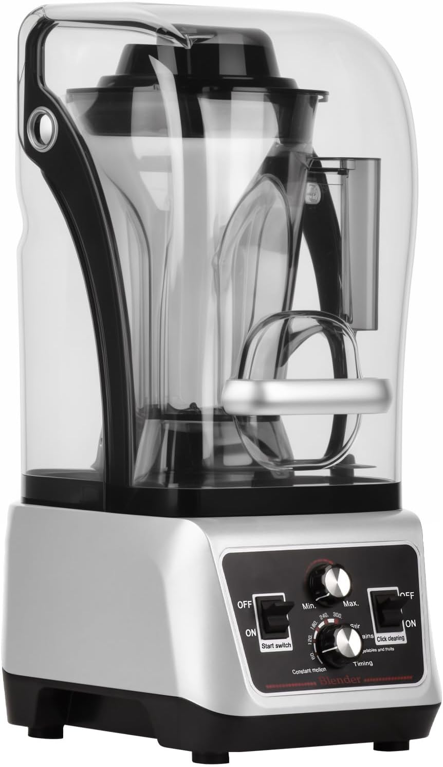 ADVWIN Quiet Commercial Blender with Soundproof Shield, Countertop Blender Blenders for Kitchen with 153oz Jar, Self-Cleaning Blenders for Restaurant, Smoothies, Ice Crush