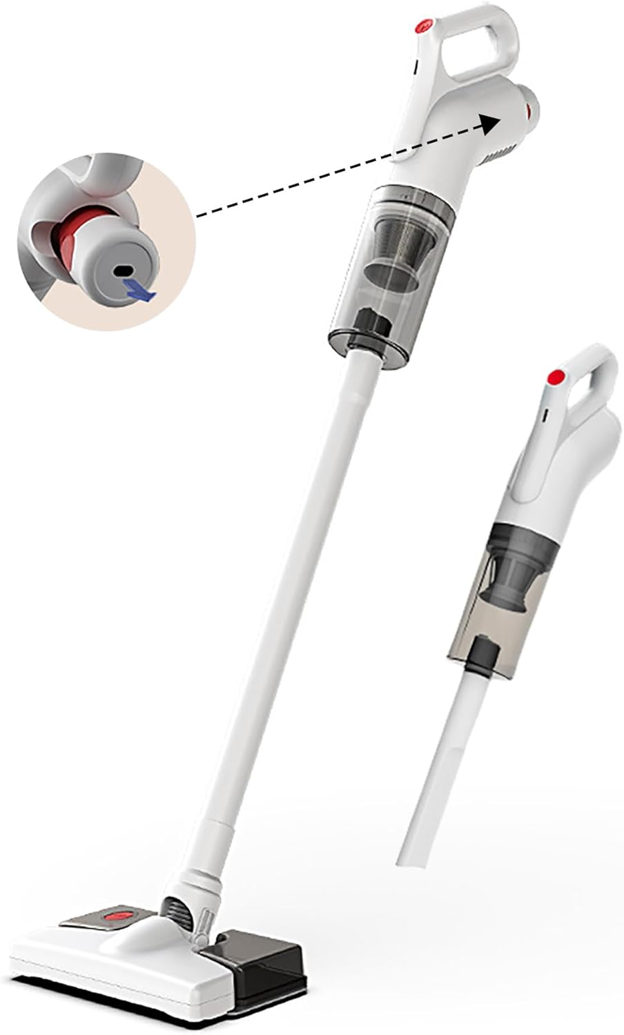 Cordless Vacuum Cleaner - 15Kpa Suction High-Power, Lightweight Handheld Vacuum Cleaner 1.3kg, 60mins Runtime, HEPA Filter, 700ml Dust Box, for Hardwood Floors & Pet Hair