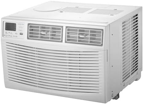 Cool-Living 18,000 BTU Window Mount Room Air Conditioner with Installation Kit and Remote Control, Cools Rooms Up To 1000 Square Feet, White
