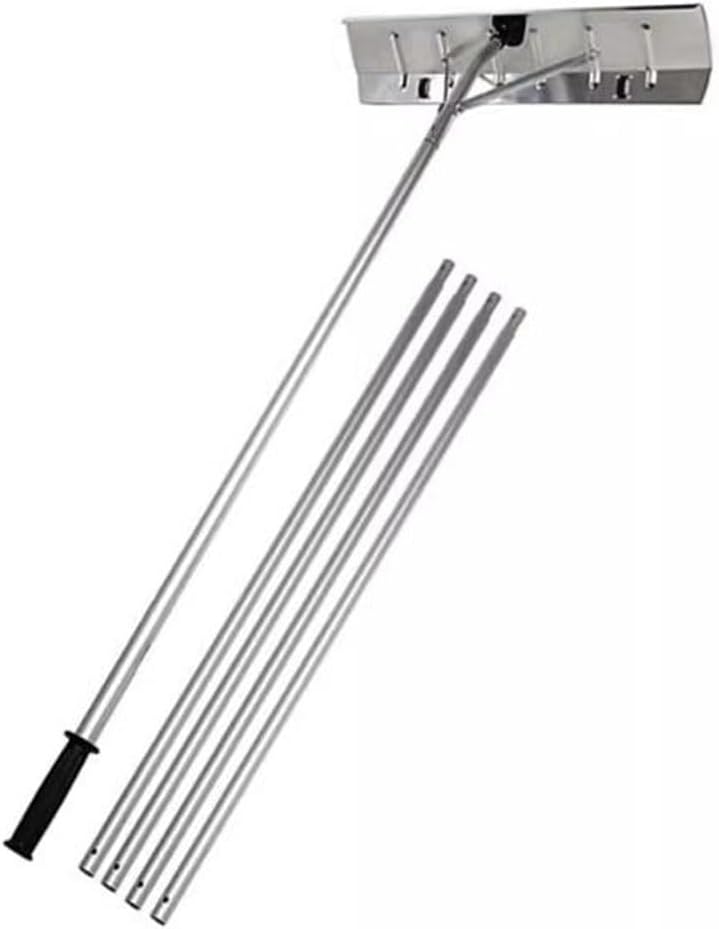 Roof Snow Rake 20.5 Ft Adjustable Aluminum Roof Snow Remover, Extendable Roof Rake for Snow Removal, Ice Dam Prevention Tool for House Roofs