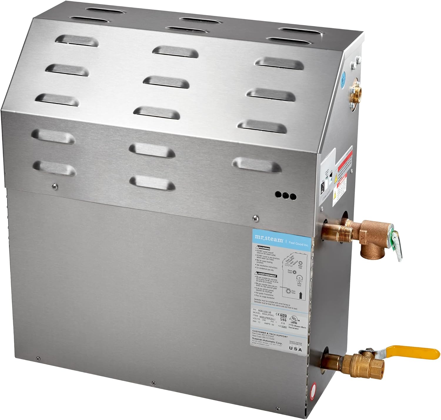 Mr. Steam MSSUPER2EC1 12 Kilowatt, 240-Volt Residential Steam Generators