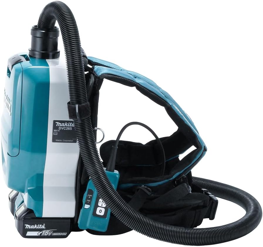 Makita DVC265ZXU Twin 18V (36V) Li-ion LXT Brushless Backpack Vacuum Cleaner - Batteries and Charger Not Included