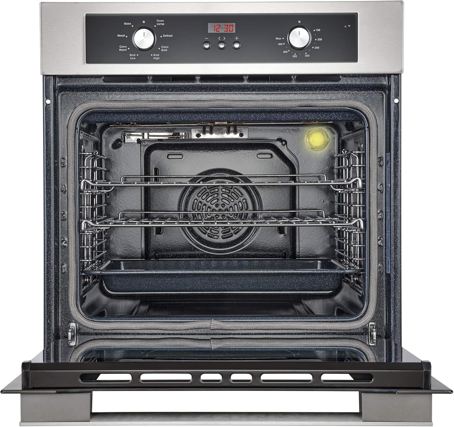 COSMO C51EIX 24 in. Lumin Collection 2.5 cu. ft. Electric Wall Oven, 8 Functions & Turbo True European Convection in Stainless Steel