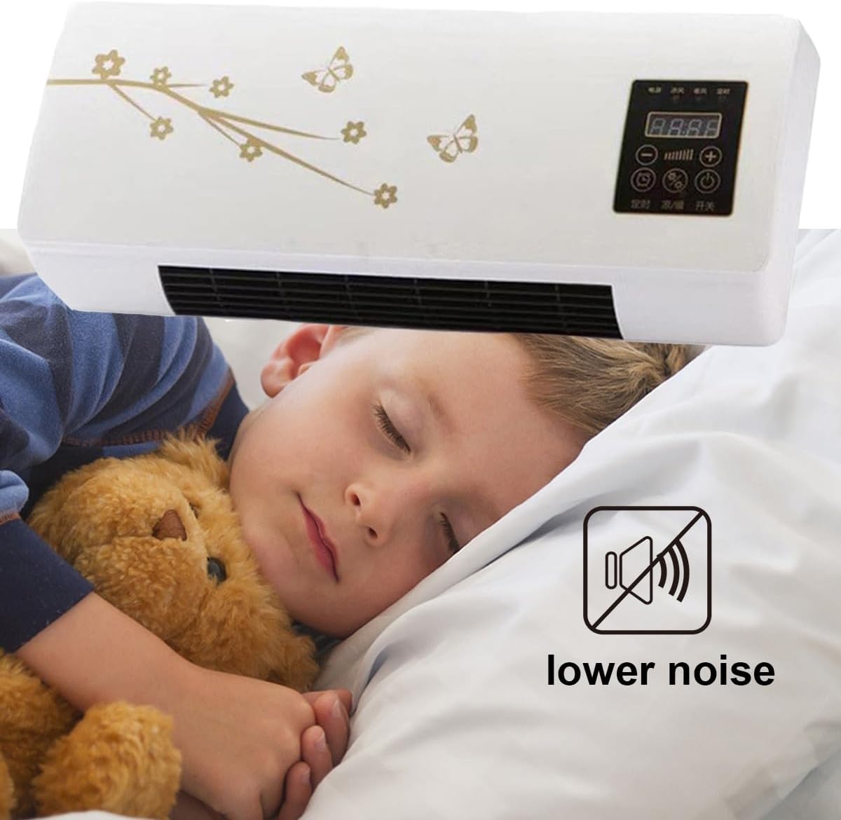 Generic Portable Small Wall-Mounted Air Conditioner, Mini Fan With Cooling & Heating, Remote Control, Air Cooling Heating Fan For Room, Bedroom, Office, Home, White