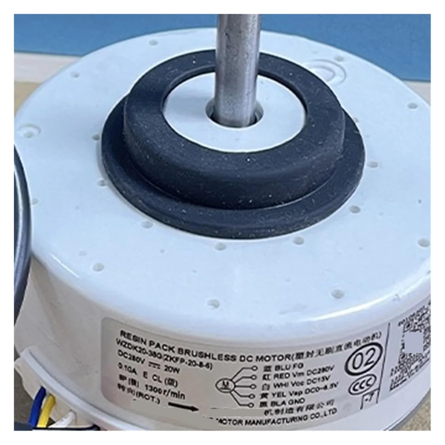 Compatible for WZDK20-38G (ZKFP-20-8-6),Air Conditioner Indoor Motor 20W Household Brushless DC Fan Motor