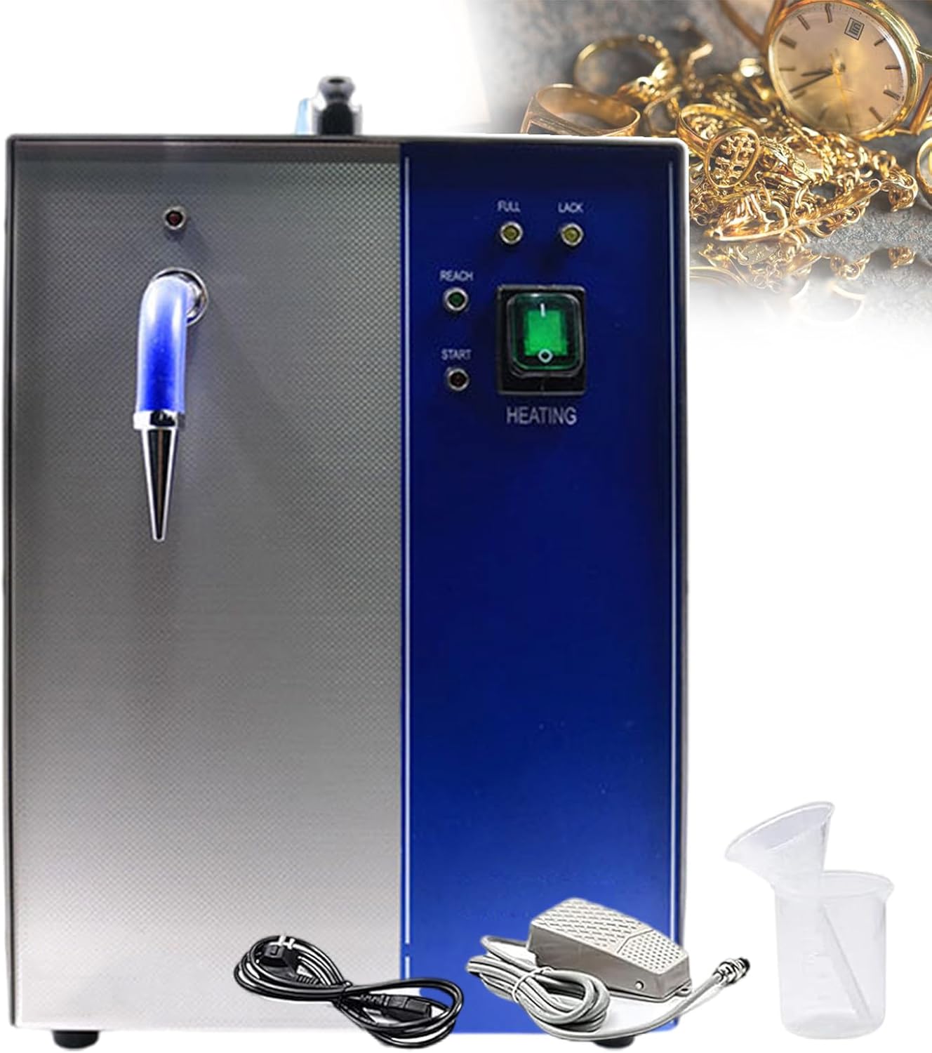 Stainless Steel Jewelry Gemstone Steam Cleaner With Air Pressure And Heating Indicator, Gemstone Steam Cleaner Professional Gemstone Steam Cleaner Machine For Eyeglasses 2L/4L,4L