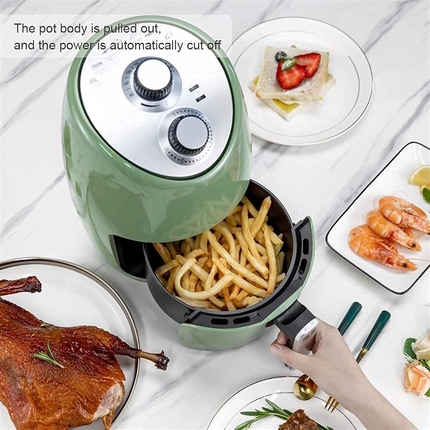 oven mini oven air fryer oven Small Air Fryer, Air Fryer for Home Use 2.6L Multifunctional Air Fryer Small and Light Oven Oil Free Andy Frying Pan Extremely Fast Heating Every Family Small Air Fryer