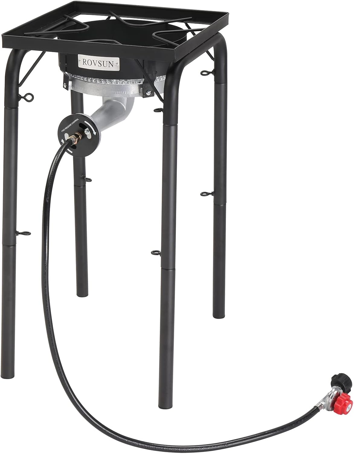 ROVSUN Portable Propane Burner 200,000BTU, High Pressure Gas Cooker for Outdoor Cooking Camping Picnic Patio Home Brewing, 20PSI Adjustable Regulator