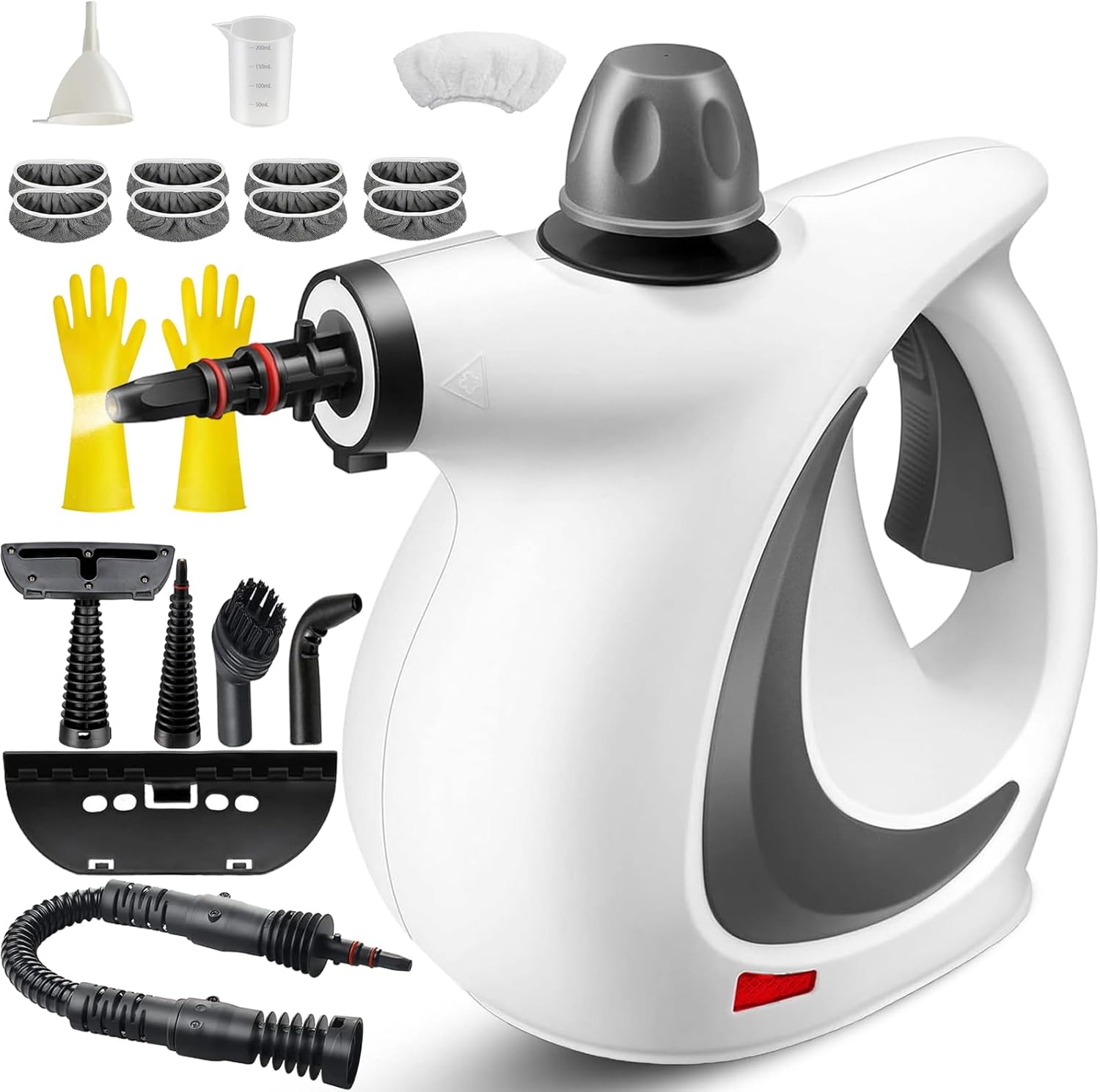 Steam Cleaner Handheld, 2025 Upgrade High Pressure Steamer for Home Cleaning, Car Interior, Kitchen, Furniture,Carpet, Tile|Multiple Nozzles (1Set+8 Fiber Cloth)