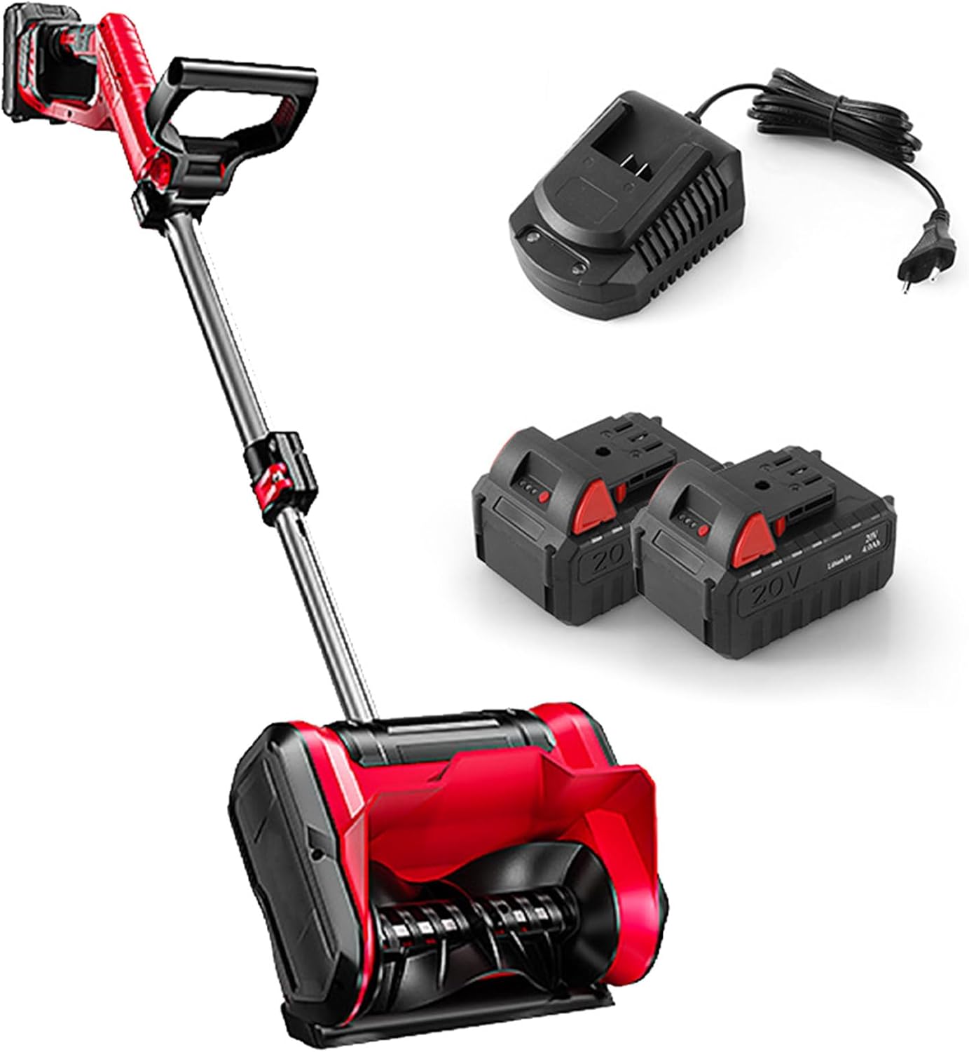 Cordless Snow Shovel, Extendable Snow Thrower Power Shovel with 4.0 Ah Battery and Charger, 26 FT Throw Distance, Snow Blower for Cars, Snowmobiles, Camping and Mud