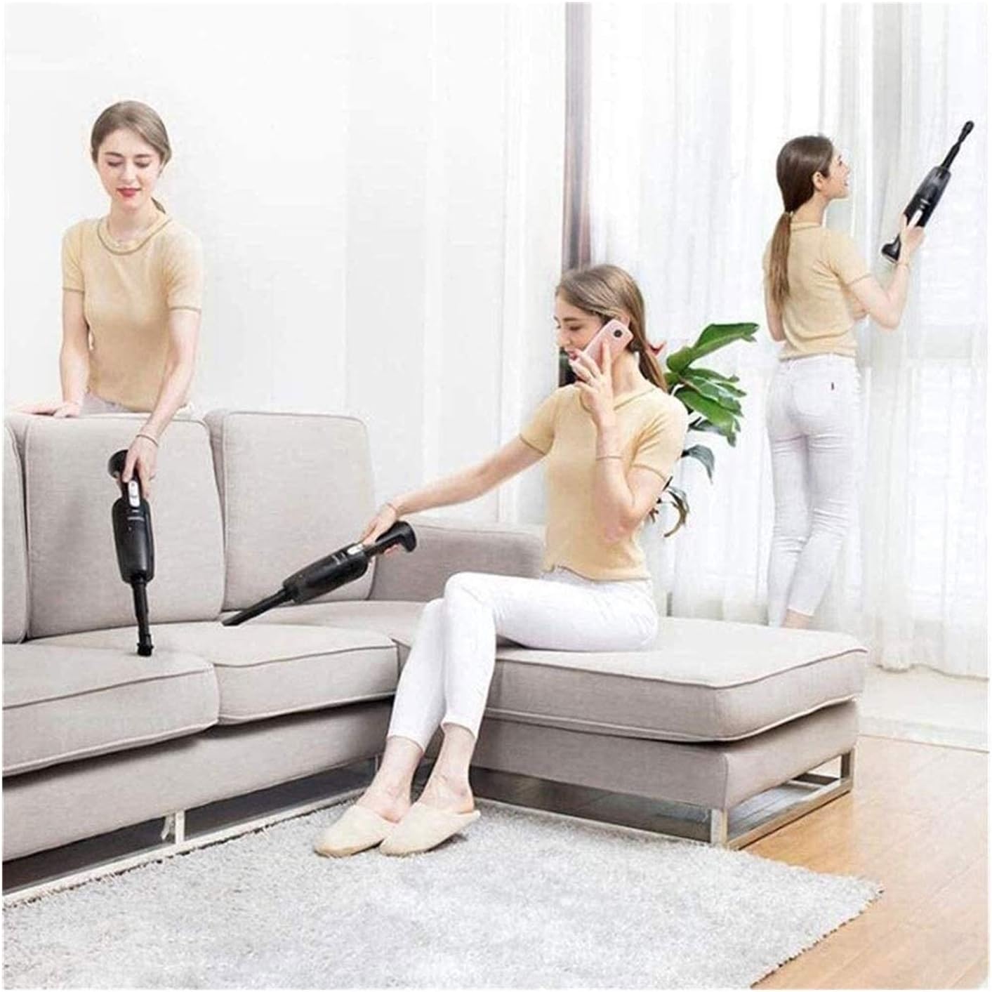 Handheld Vacuum Car Vacuum Cleaner 4KPA Suction Hand Vacuum Portable Quick Charge Wet/Dry Handheld Vacuum Mini Vacuum for Home and Car