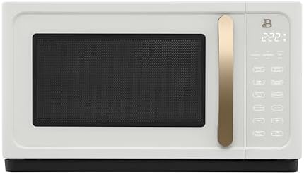 Beautiful 1.1 Cu Ft Sensor Microwave Oven, 1000W, 15 Presets, Touch Display (White Icing)