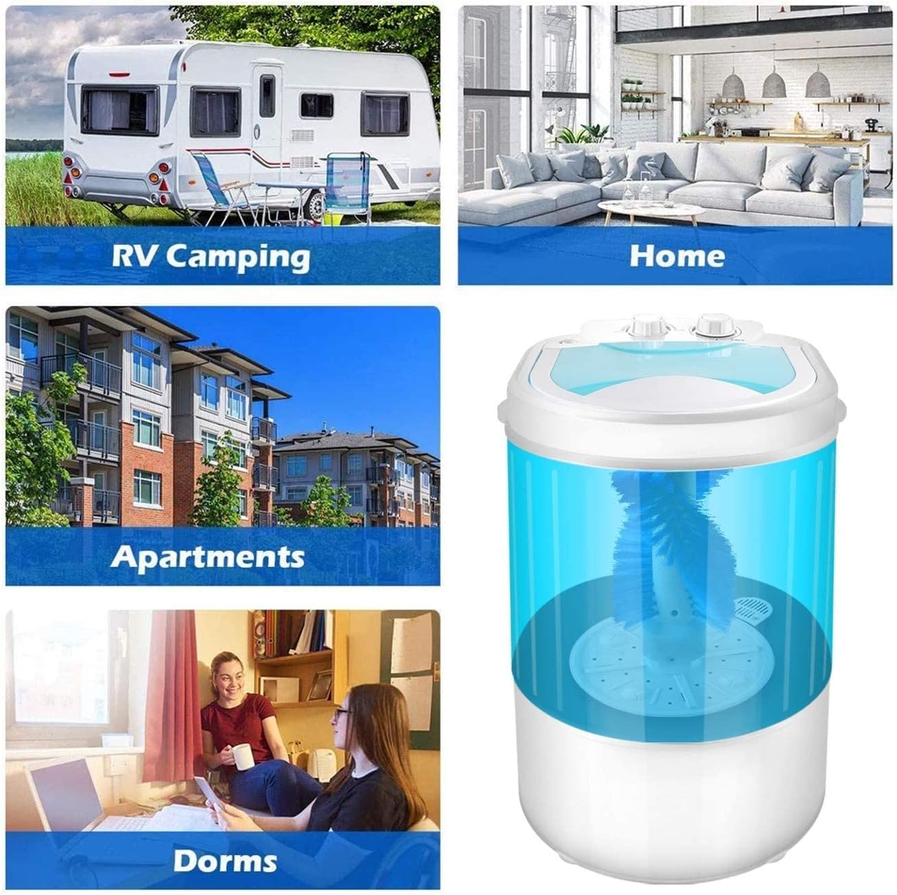 Portable Shoes Washing Machine, Mini Portable Washing Machine, Smart Lazy Automatic Shoes Washer, for Apartments Camping Dorms Business Trip College Rooms