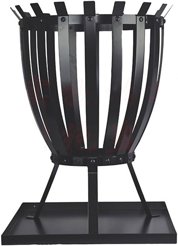 Campfire Stove with Chassis Firewood Stove, Outdoor Camping Party Large Wooden Campfire Stand Firewood Stove Charcoal Barbecue Grill