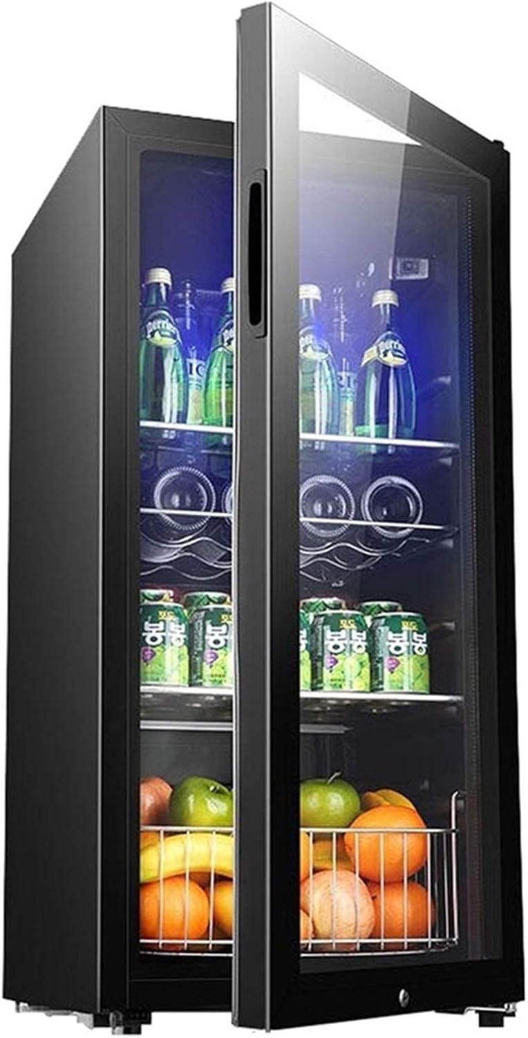 Compressor Wine Cabinet Refrigerator, Large Independent Wine Cellar, Adjustable Refrigerator, Energy-Saving Silent Beverage Cooler, Glass Door
