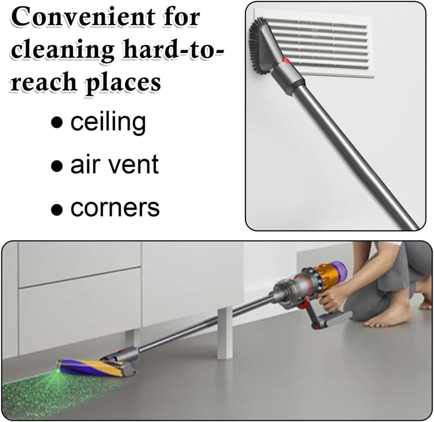 Extension Rod ，Compatible For Slim，V12 Cordless Stick Vacuum Cleaner Quick Release Straight Pipe Bar-B-A07G