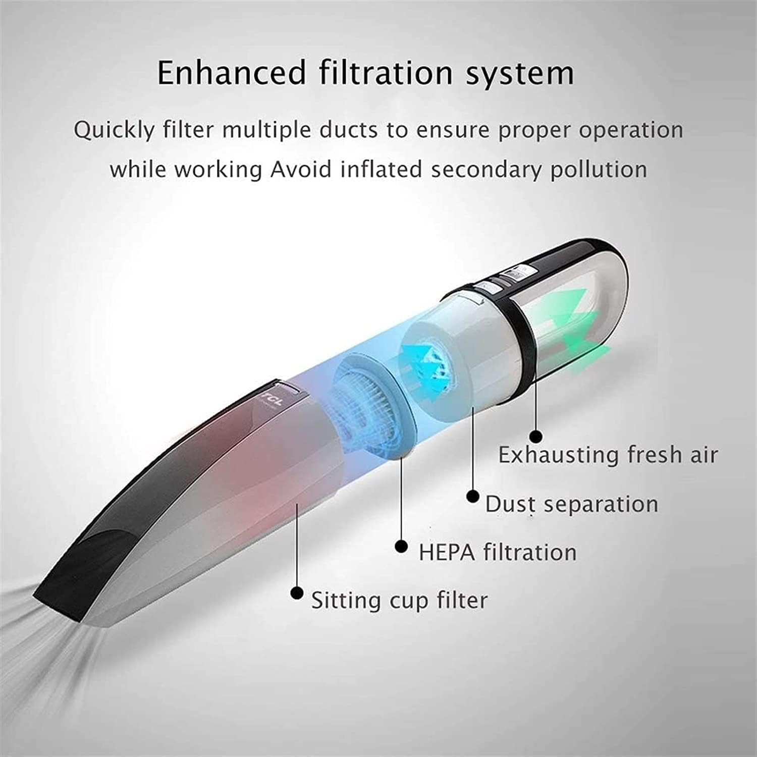 Handheld Vacuum Cordless 4.4KPa, 1.1LB Lightweight Hand Vacuum Cleaner with Upgraded Brushless Motor & Single Touch Empty, Car Vacuum Cordless with Car Charger/Charging Dock