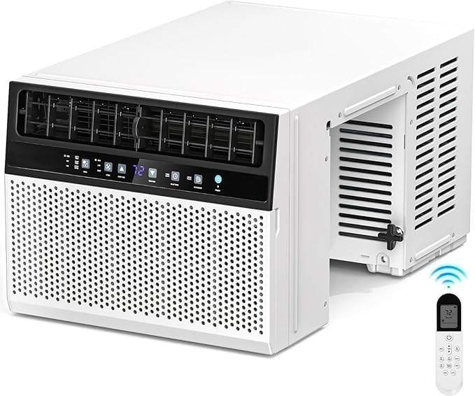 Antarctic Star 12,000 BTU U-Shaped Window Air Conditioners, Air Condtioner Window Unit Cools up to 550 Sq.Ft, Energy-saving Window AC Units, 6 Modes 24H Timer, Easy to Install, White