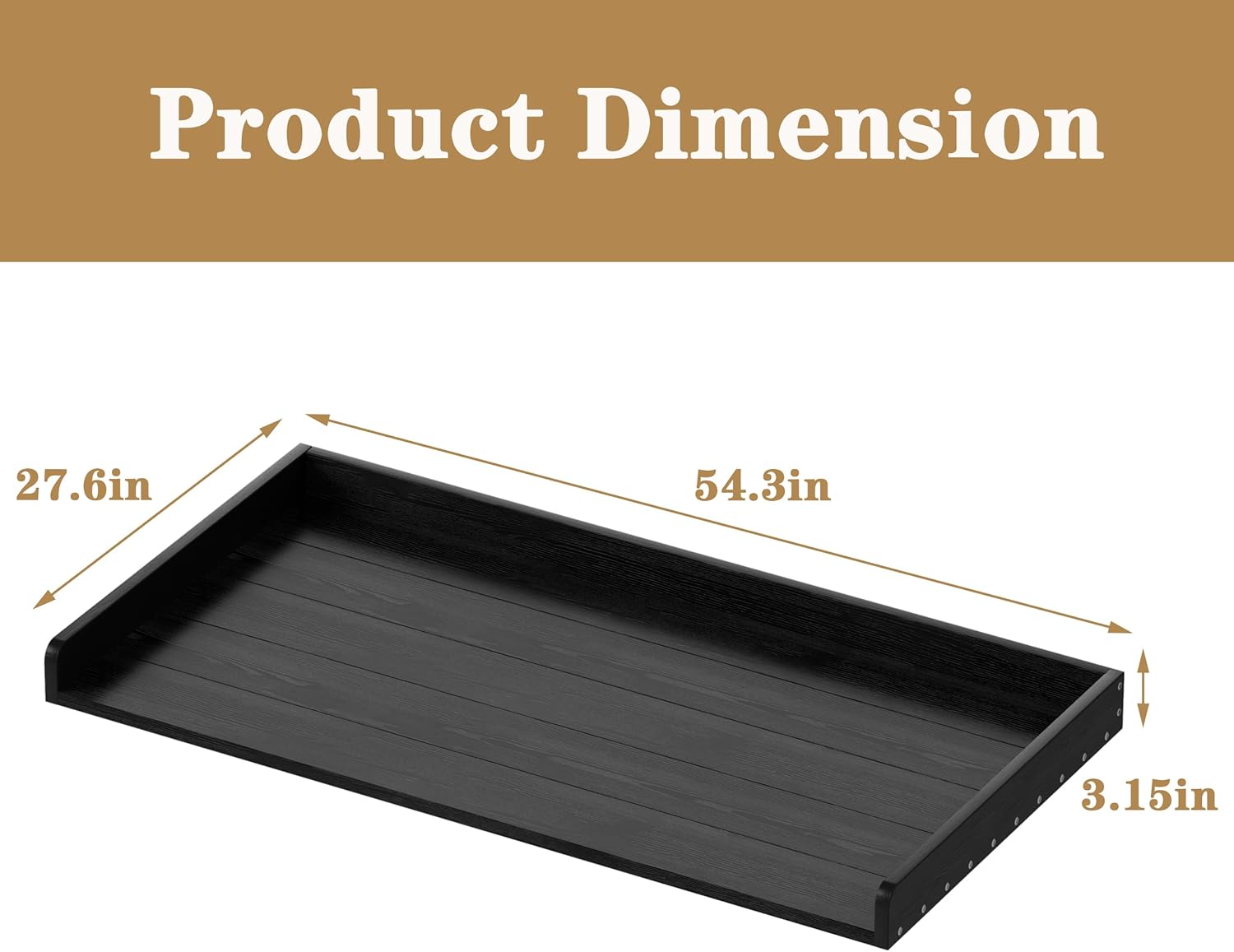 HDPE Washer Dryer Countertop,Wood-Plastic Composite Washer and Dryer Topper Covers for Laundry Room Storage and Organization,54