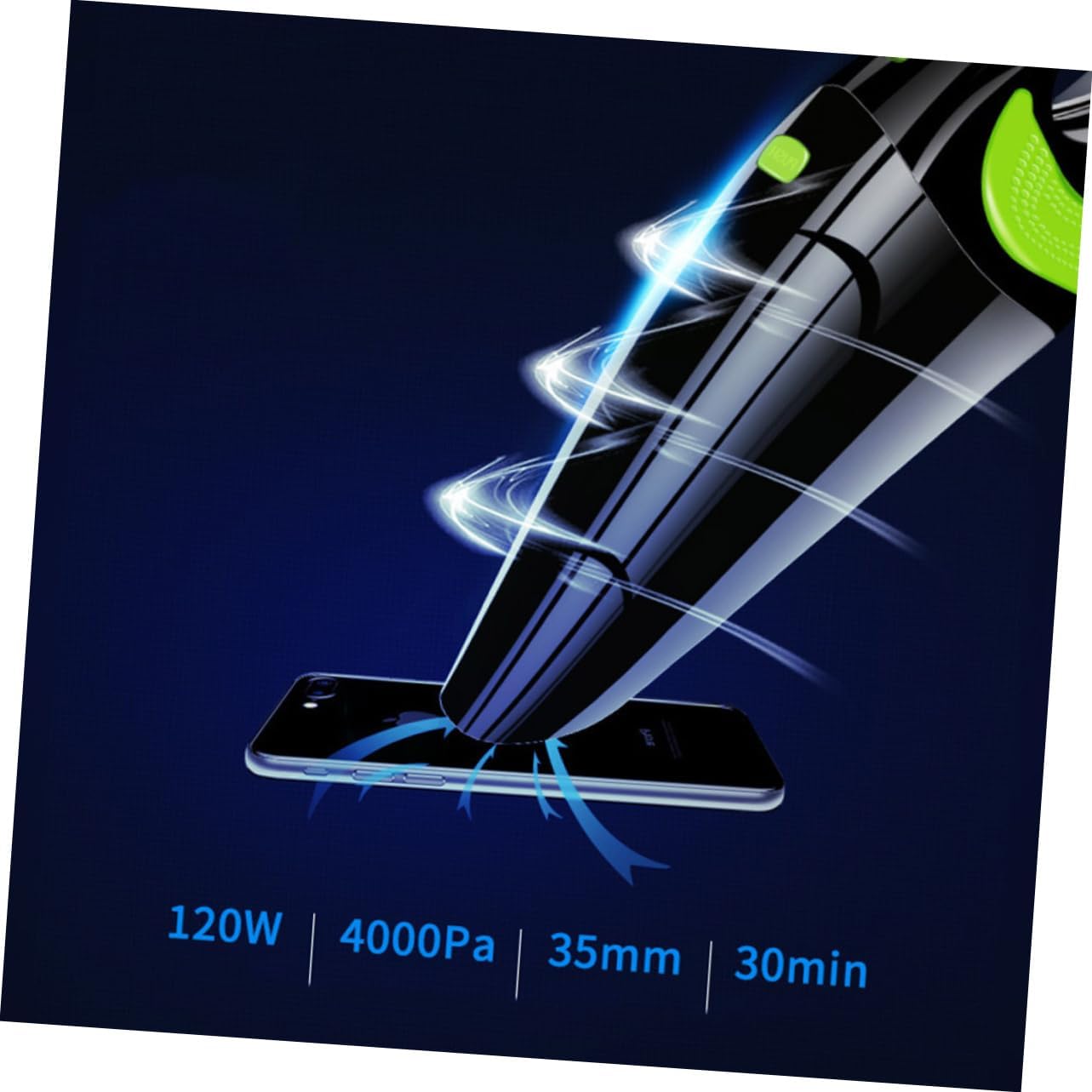 STOBAZA 3pcs Mini Handheld Car Vacuum Portable USB Cordless Vacuum Wet Dry Compact Lightweight for Car Home Office Dryer