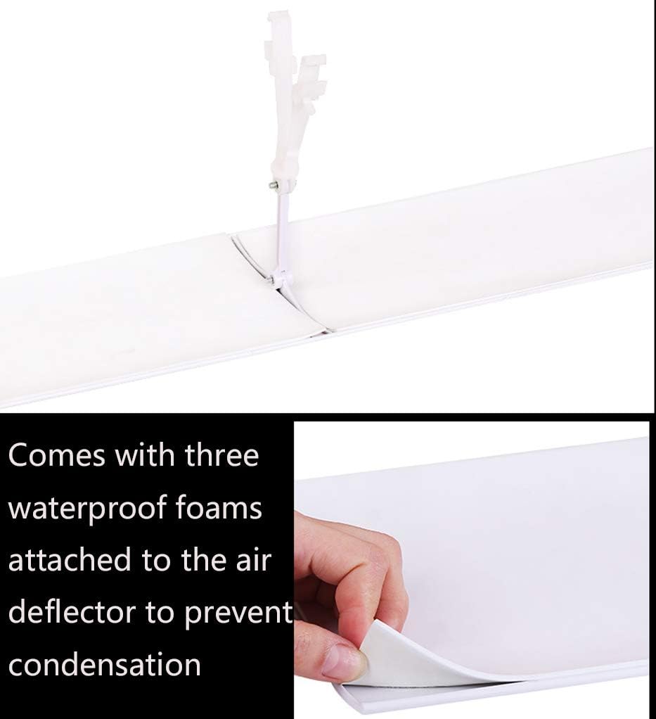 Air Conditioner Deflector For Ceiling Blind Shutter Air Conditioning,Air Deflector Angle Adjustable Anti Direct Blowing,Air-Con Deflectors For Home/Office,Lightweight Plastic,Easy To Install