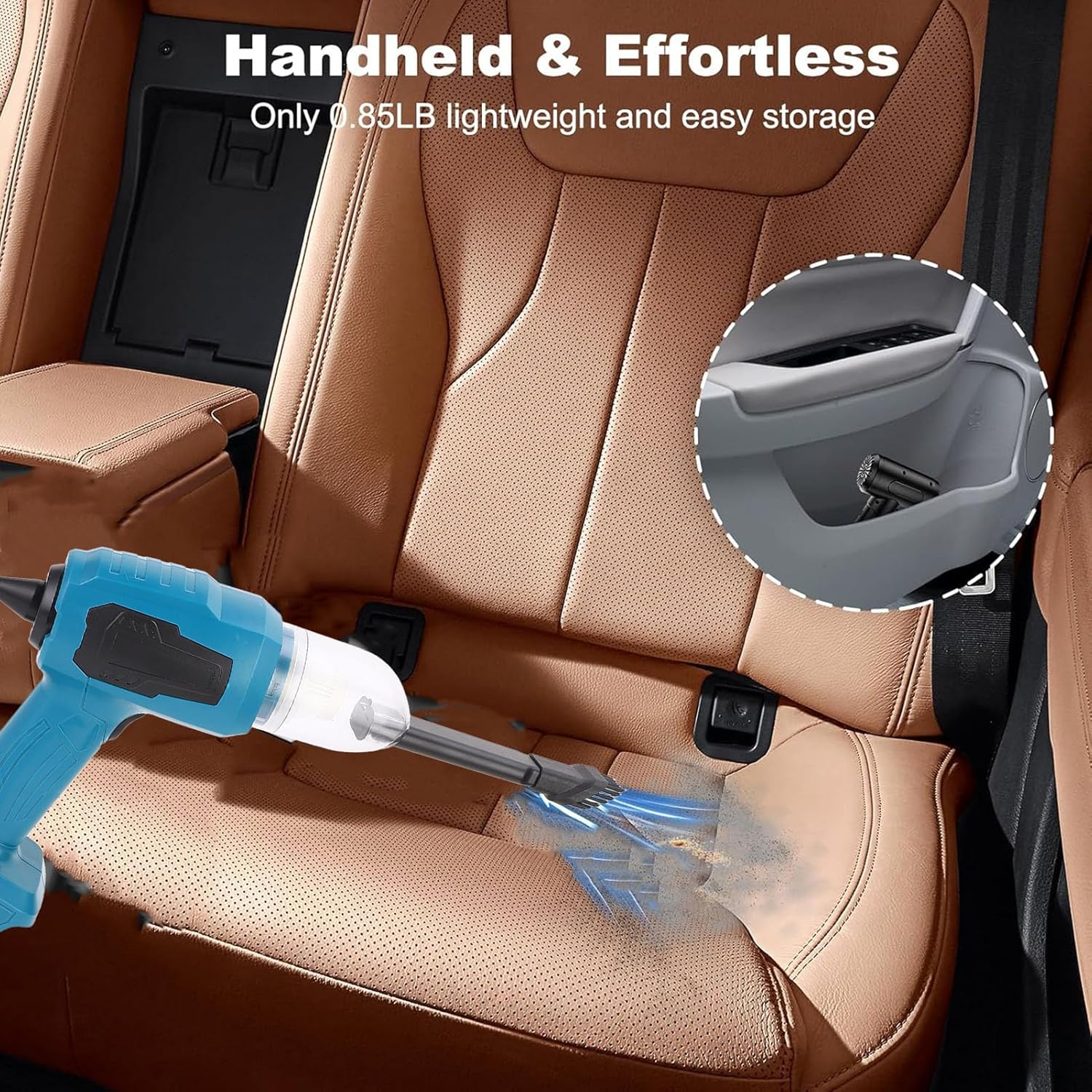 Compressed Air Duster Vacuum Cleaner 2 in 1 Hand Pump Electric Cordless Handheld Portable Blower 11000RPM for Car Laptops Sofa Carpet