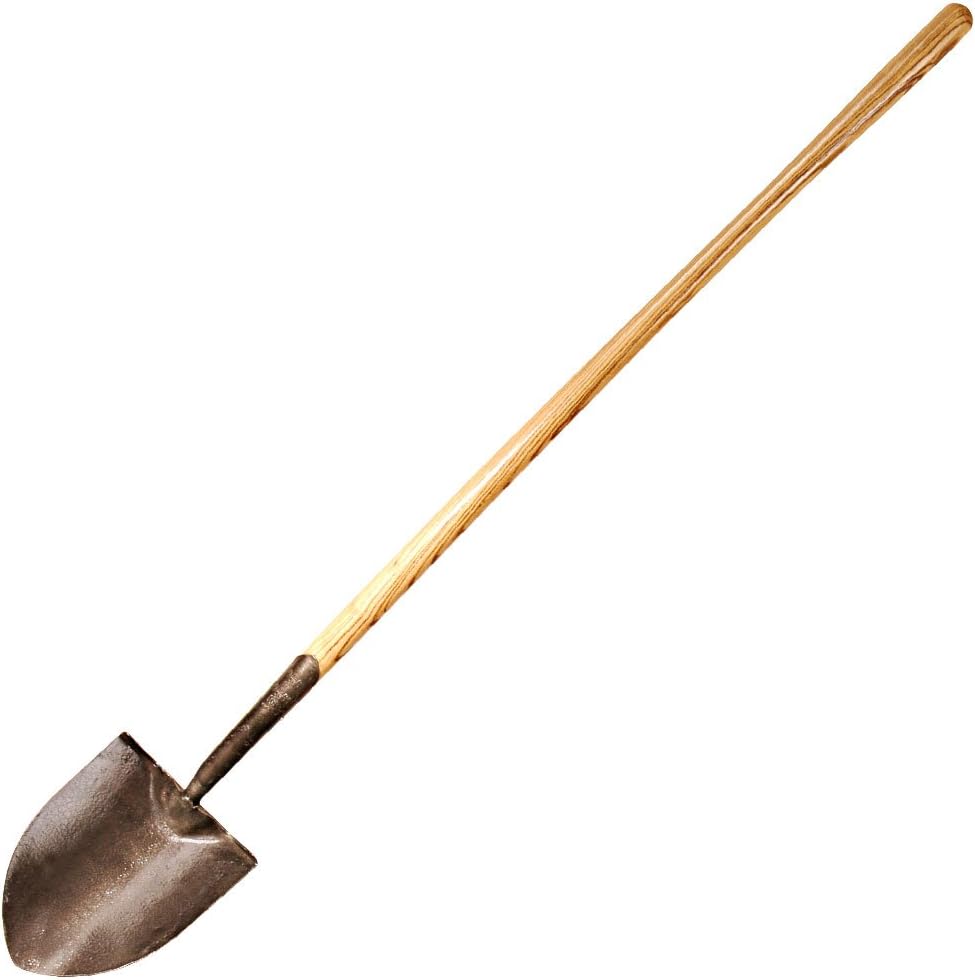 A.M. Leonard Forged Steel Round Point Shovel, 51 Inch Ash Handle