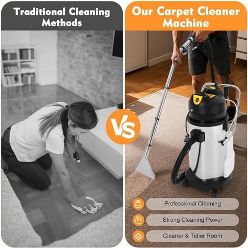 40L Commercial Carpet Cleaner Machine, 2-in-1 Wet Dry Upholstery Cleaner, 1034W, 230mbar Suction for Home, Garage & Workshop – Professional Multi-Purpose Cleaning Solution